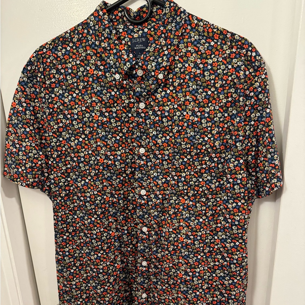 J crew floral print shirt